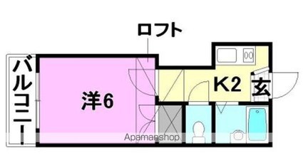 ピスカートル・Ｋ[1K/18.63m2]の間取図