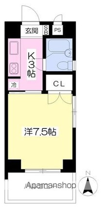 ＭＡＲＩＮＥ　ＨＯＵＳＥ[1K/23.79m2]の間取図