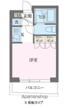 東京都新宿区西新宿６丁目[1R/20.46m2]の間取図