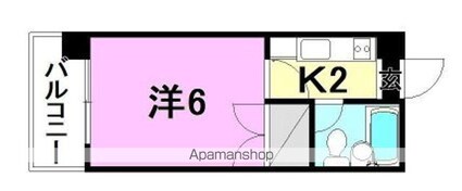 パーチェ４・２・３[1K/17.01m2]の間取図