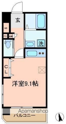 エクシード根岸アメニティーレジデンス[1R/26.53m2]の間取図