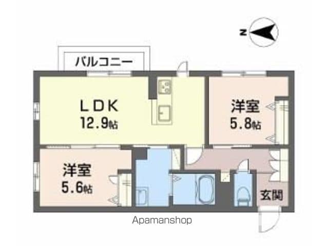 【岩出市川尻のアパートの間取り】