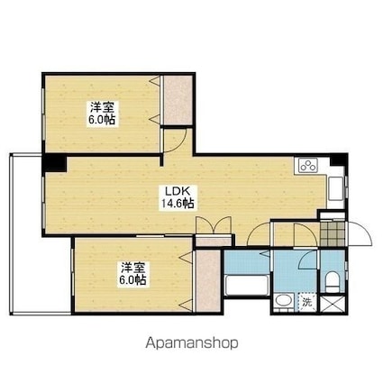 ネクサス衣山Ⅰ[2LDK/60m2]の間取図