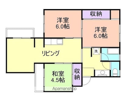 和歌山県和歌山市内原[3LDK/73.85m2]の間取図