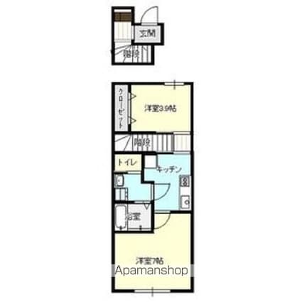 フェリス上田[1K/40.64m2]の間取図