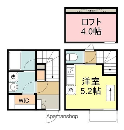 ラ・ネージュ河原町[1R/26.07m2]の間取図
