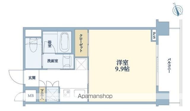 東京都立川市曙町３丁目[1K/30.73m2]の間取図