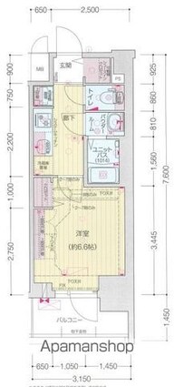 プレサンス上前津ディアシス[1K/23.94m2]の間取図