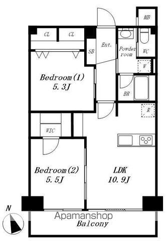 ハイラーク木場の間取り