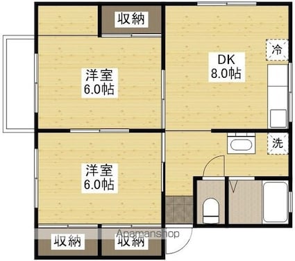 ソファレ藤井[2DK/51.89m2]の間取図