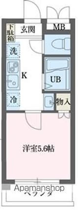 ゼルコバハイツ[1K/20.79m2]の間取図