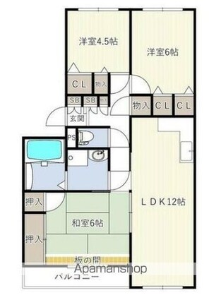 ＩＮＯＶＥ松戸六高台[3LDK/68.64m2]の間取図