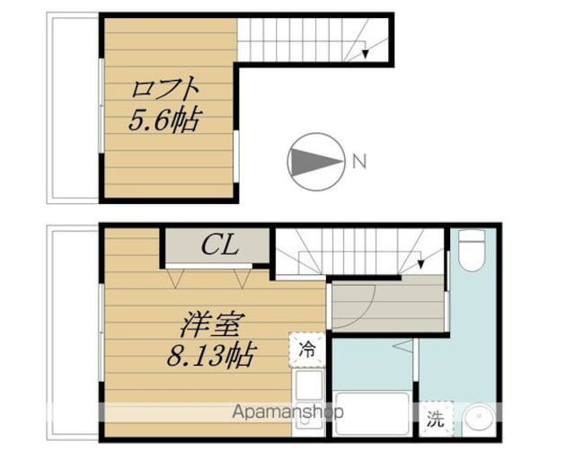 東京都立川市富士見町３丁目[1R/28.84m2]の間取図
