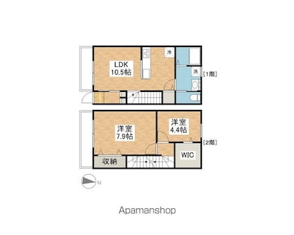 Ｅｎｚｏ三町Ｂ棟[2LDK/60.2m2]の間取図