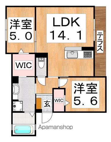 PASSARO GRANDE 北田辺の間取り写真
