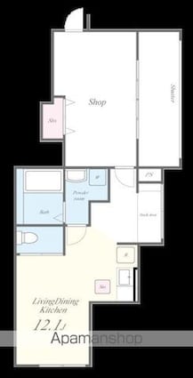 エリンコート矢切[1R/53.38m2]の間取図