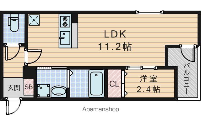 LOUIS APARTMENT 豊中蛍池 ウエストの間取り写真