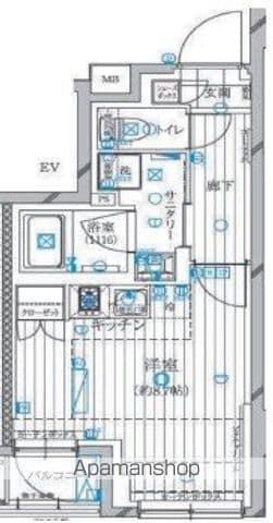 【新宿区下落合のマンションの間取り】