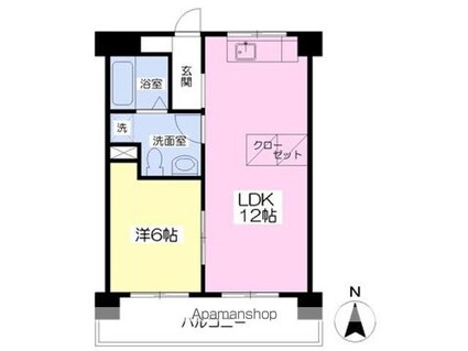 第３吉野マンション[1LDK/41.24m2]の間取図