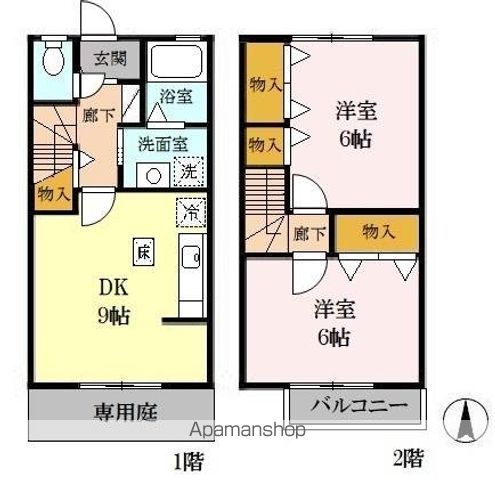 立川市西砂町のテラスの間取り