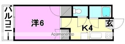 セイカハウス[1K/21.12m2]の間取図