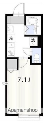 ベルンハルト馬橋[1K/22.65m2]の間取図