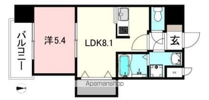 Ｍａｙｆａｉｒ東雲Ｐｒｅｍｉｕｍ[1LDK/33.3m2]の間取図