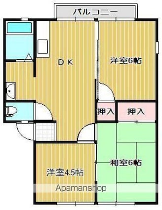 パナハイツドリーム坂出　Ｄ棟[3DK/51.79m2]の間取図