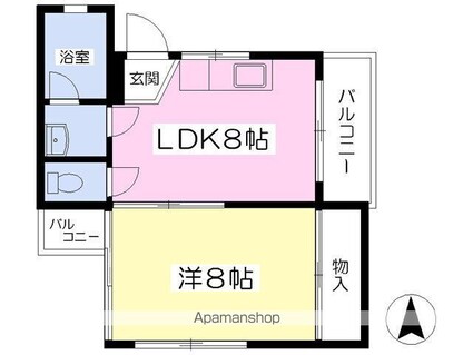 フロンティアＡＴ[1LDK/25.92m2]の間取図
