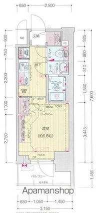 プレサンス上前津ディアシス[1K/23.94m2]の間取図