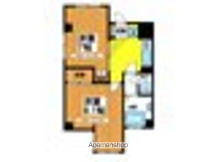 東京都世田谷区上北沢４丁目[2K/34m2]の間取図