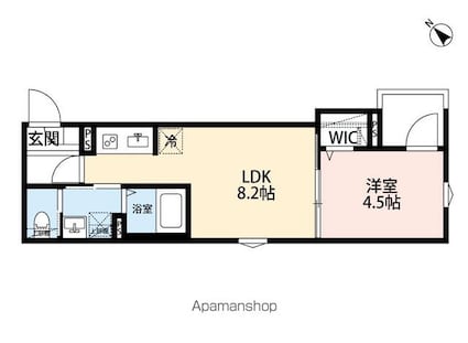 ＥＬＭ　ＶＩＳＴＡ（エルムヴィスタプラス）[1LDK/30m2]の間取図