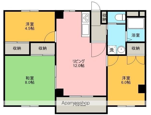 ステータスヒル甲府五番館の間取り写真