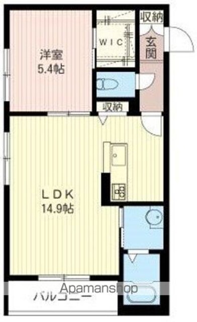 東京都立川市高松町２丁目[1LDK/42.75m2]の間取図