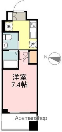 レジディア仙台上杉[1K/24.8m2]の間取図