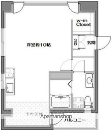 東京都杉並区高円寺南１丁目[1R/30m2]の間取図