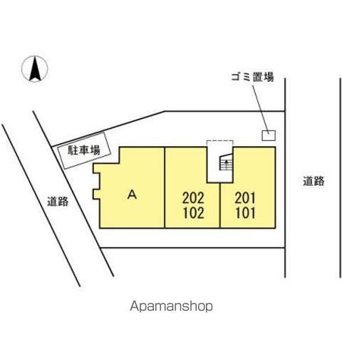 ガーデンヴィラＭＩＹＡＢＩ[1DK/38.97m2]の配置図