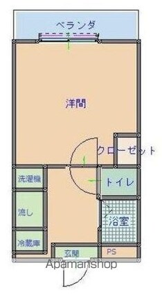 アーバンライフ志度Ⅰ[1K/25m2]の間取図
