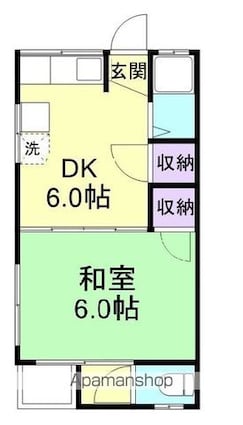 和歌山県和歌山市田中町３丁目[1DK/32m2]の間取図