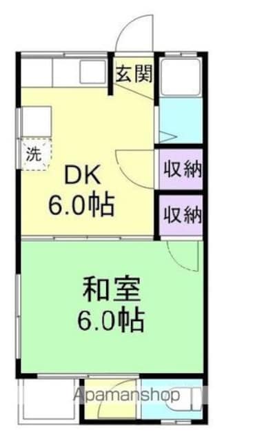 和歌山県和歌山市田中町３丁目[1DK/32m2]の間取図