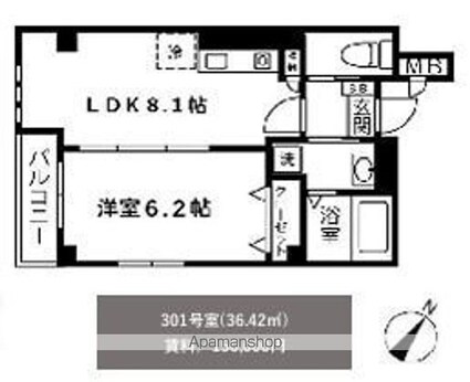 ＲＵＡＮＧ[1LDK/43.79m2]のトイレ
