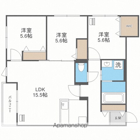 BRAMA南18条の間取り写真