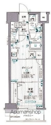 日神デュオステージ蔵前ＮＥＸＴ[1DK/30.35m2]の間取図