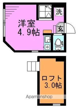 東京都杉並区方南１丁目[1R/11.05m2]の間取図