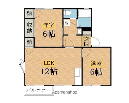 グリーンフレグランス（川口町）[2LDK/50.81m2]の間取図