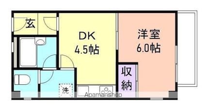 和歌山県和歌山市和歌浦東２丁目[1DK/25.7m2]の間取図
