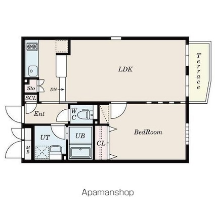 ＰＡＳＥＯ荏原中延[1LDK/45.85m2]の間取図