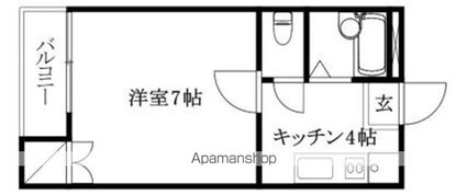 林檎館[1K/25.5m2]の間取図