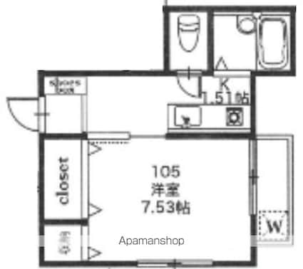 メゾン南小岩７[1K/21.87m2]の間取図