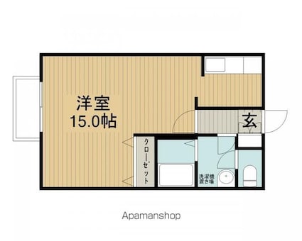 アムール（積水）[1R/35.51m2]の間取図